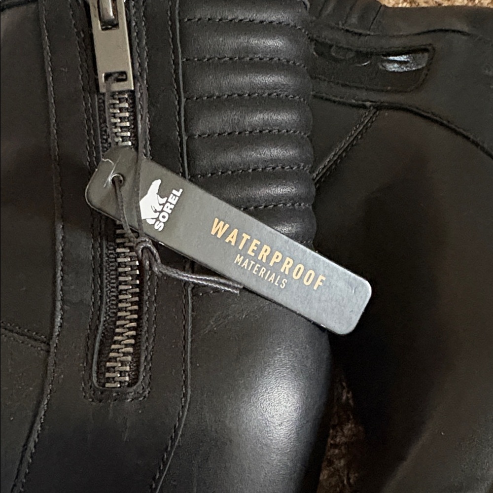 Sorel Joan of Arctic lll Moto Wedge Waterproof Boot size 5.5 Black Ankle Winter - Picture 7 of 9